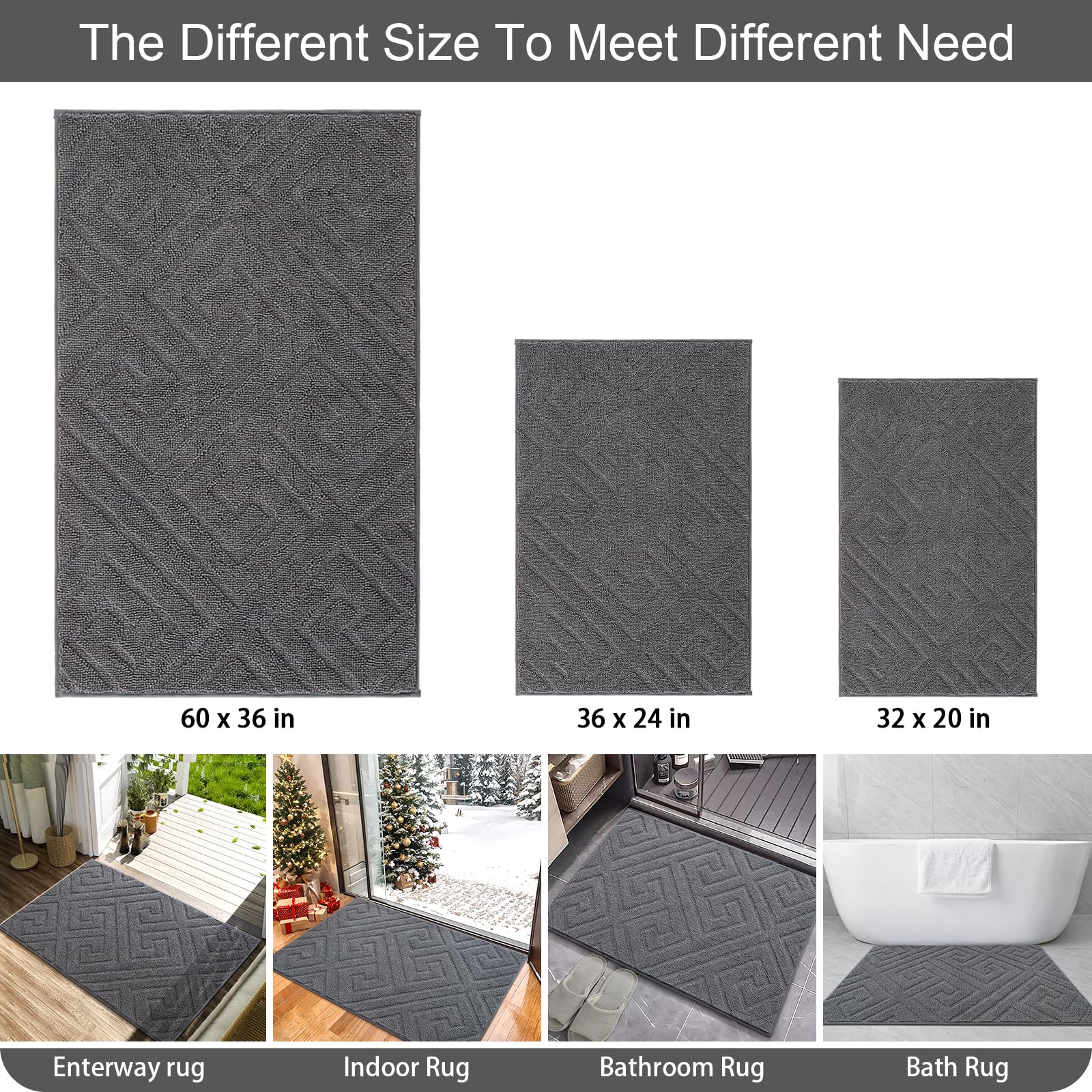 AROGAN rubber-backed entrance mat dries quickly after cleaning.