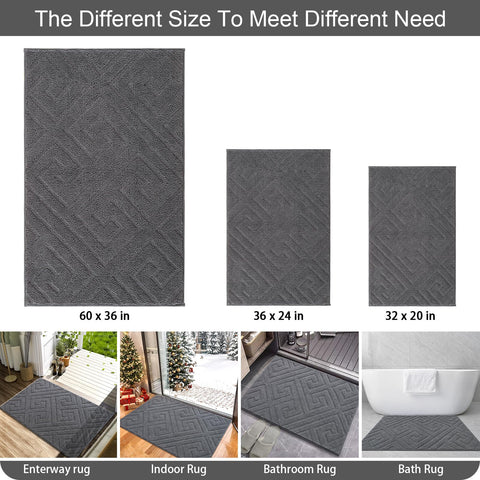 AROGAN rubber-backed entrance mat dries quickly after cleaning.