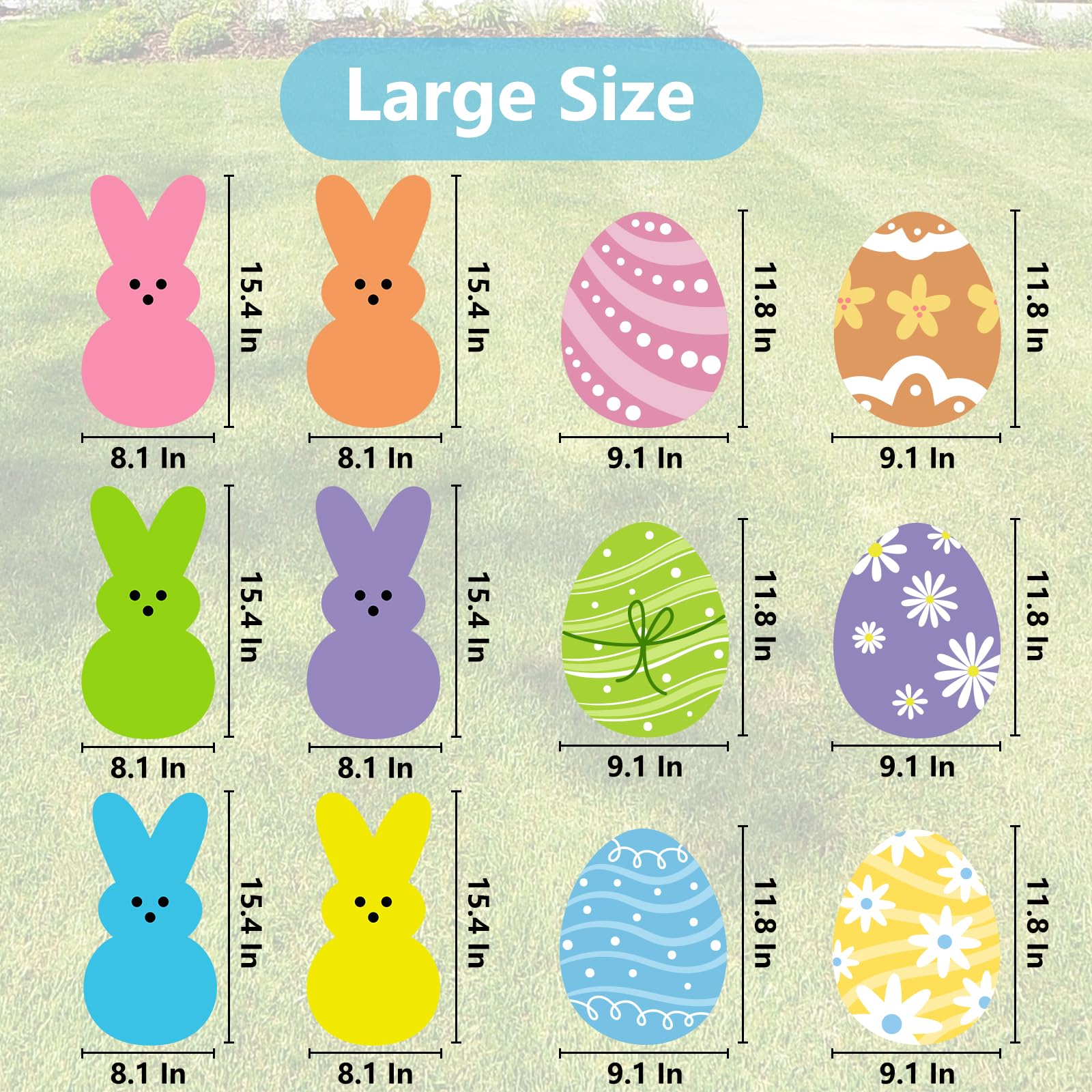 Arosche welcome sign features peeps design, ideal for garden entry Easter decor.