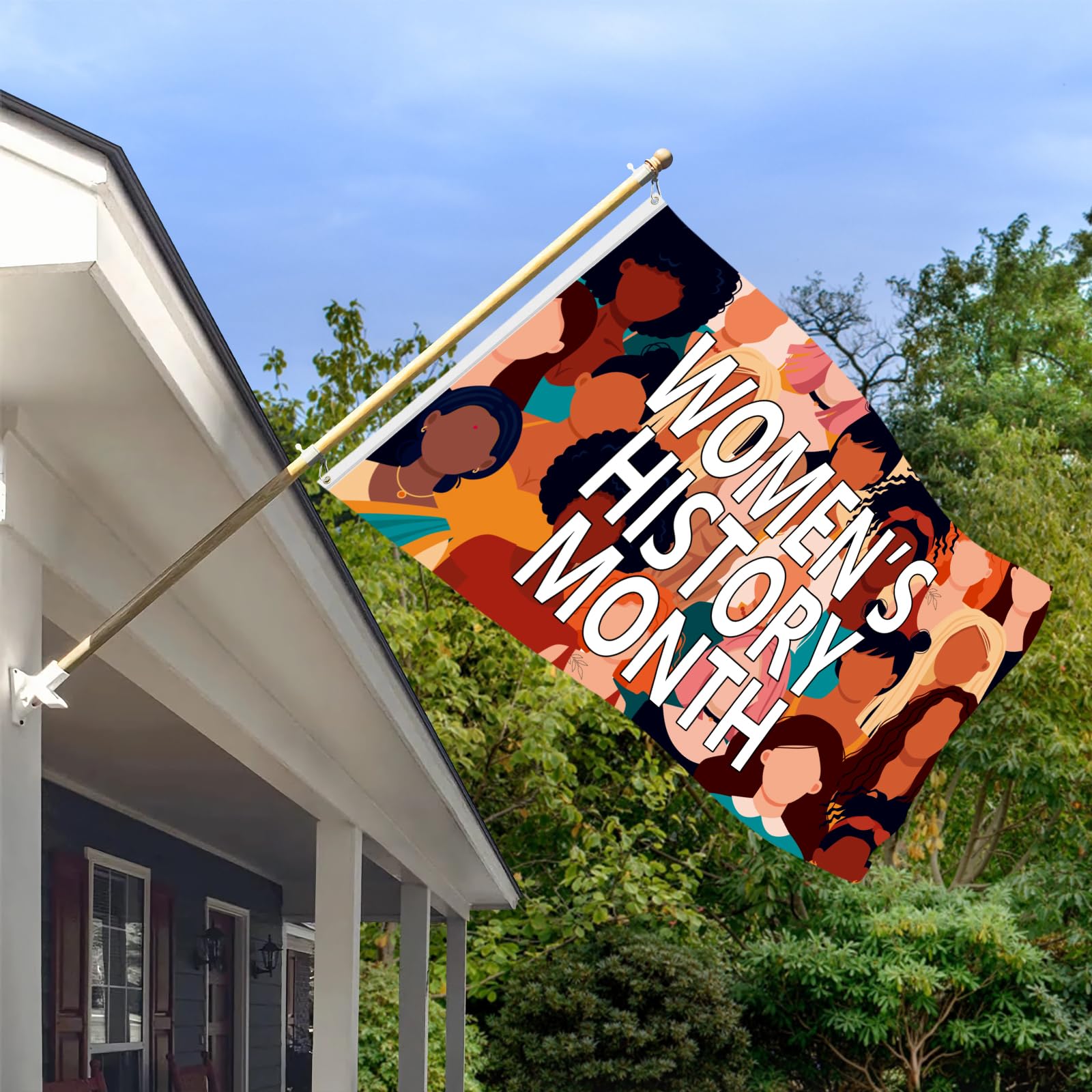 Arosche parade-ready flag for events and seasonal decor.