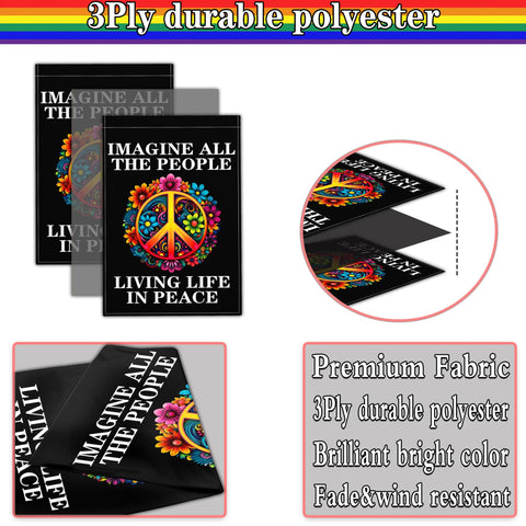 Aroxtms 3-ply double-sided print flag readable from both sides.