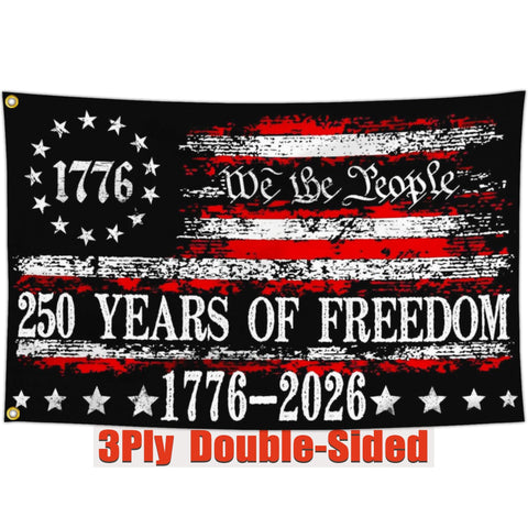 Aroxtms Betsy Ross 250th anniversary flag front view for outdoor display