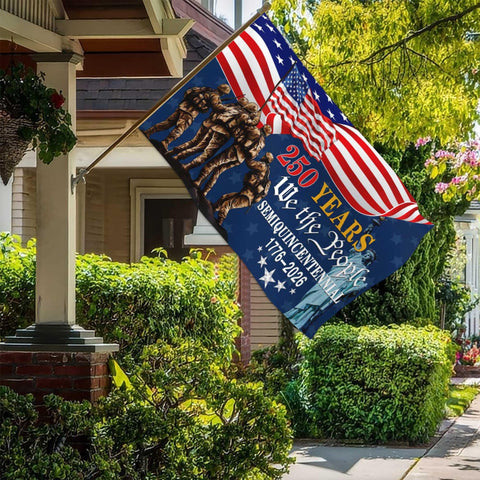 Aroxtms durable polyester flag with brass grommets ready for outdoor use.