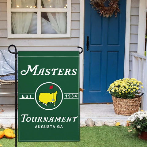 Aroxtms golf flag enhances patio decor with bright colors outdoors