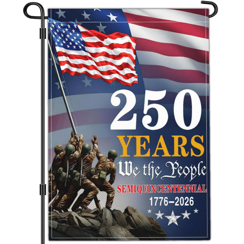 Aroxtms 250-years flag for outdoor garden display, durable polyester.