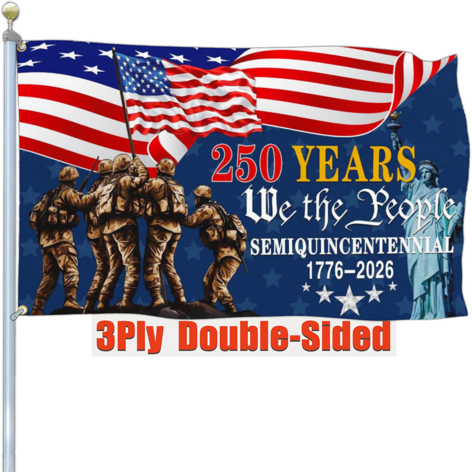 Aroxtms 250th anniversary flag, 3x5 ft outdoor display for Patriot celebrations