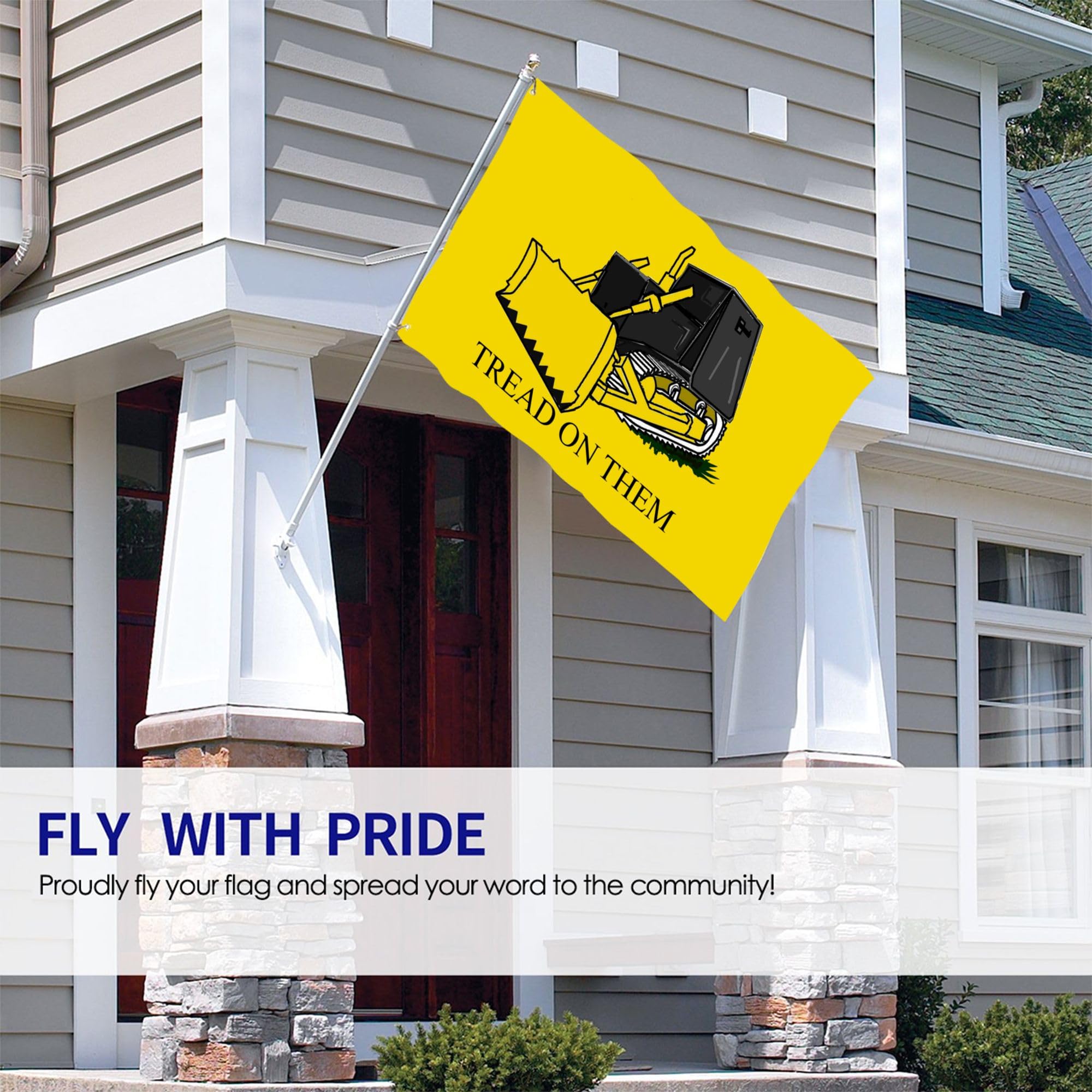 Aroxtms flag with brass grommets for secure mounting