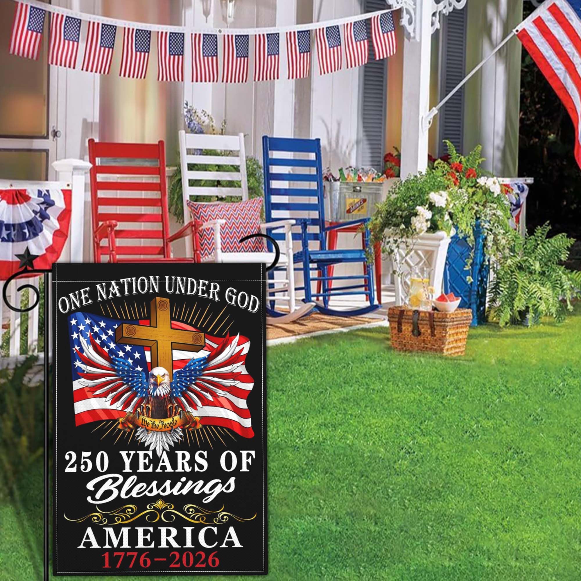 Aroxtms durable polyester flag for outdoor use, weather-ready decoration.