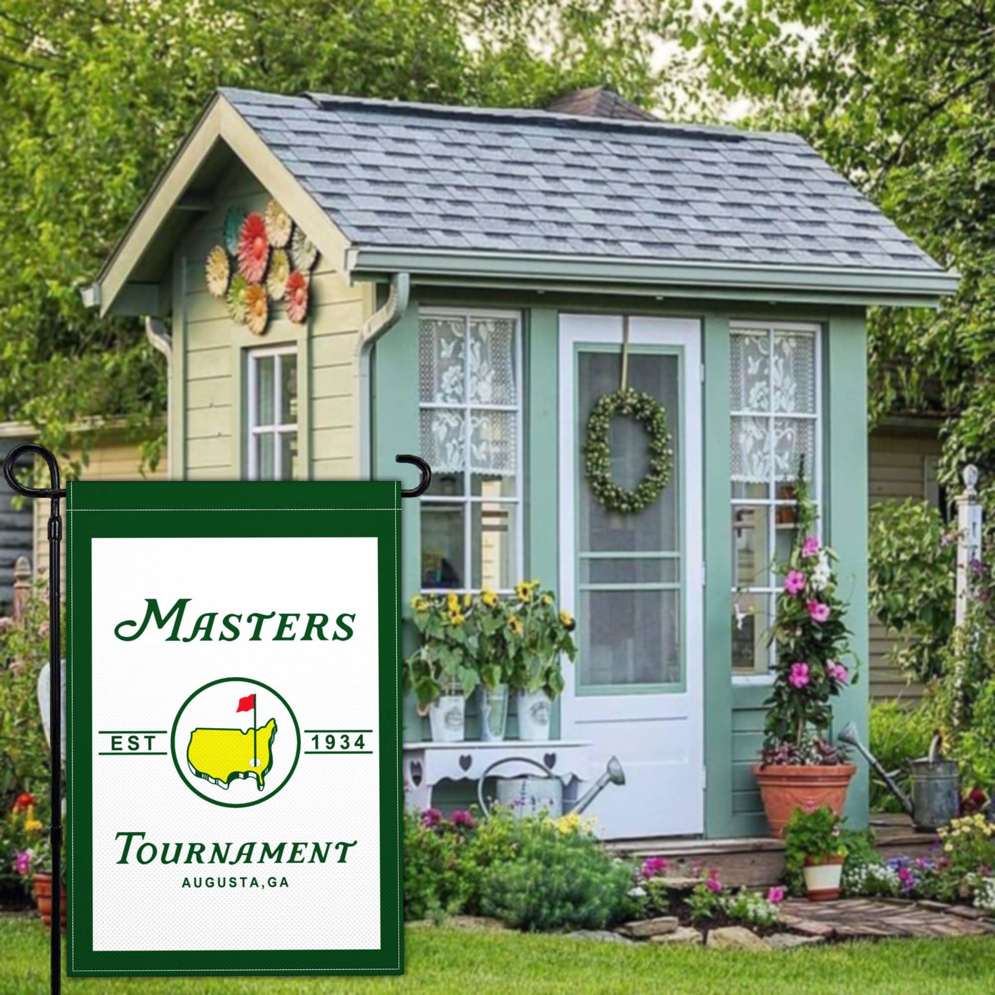 Aroxtms golf flag with brass grommets for easy mounting