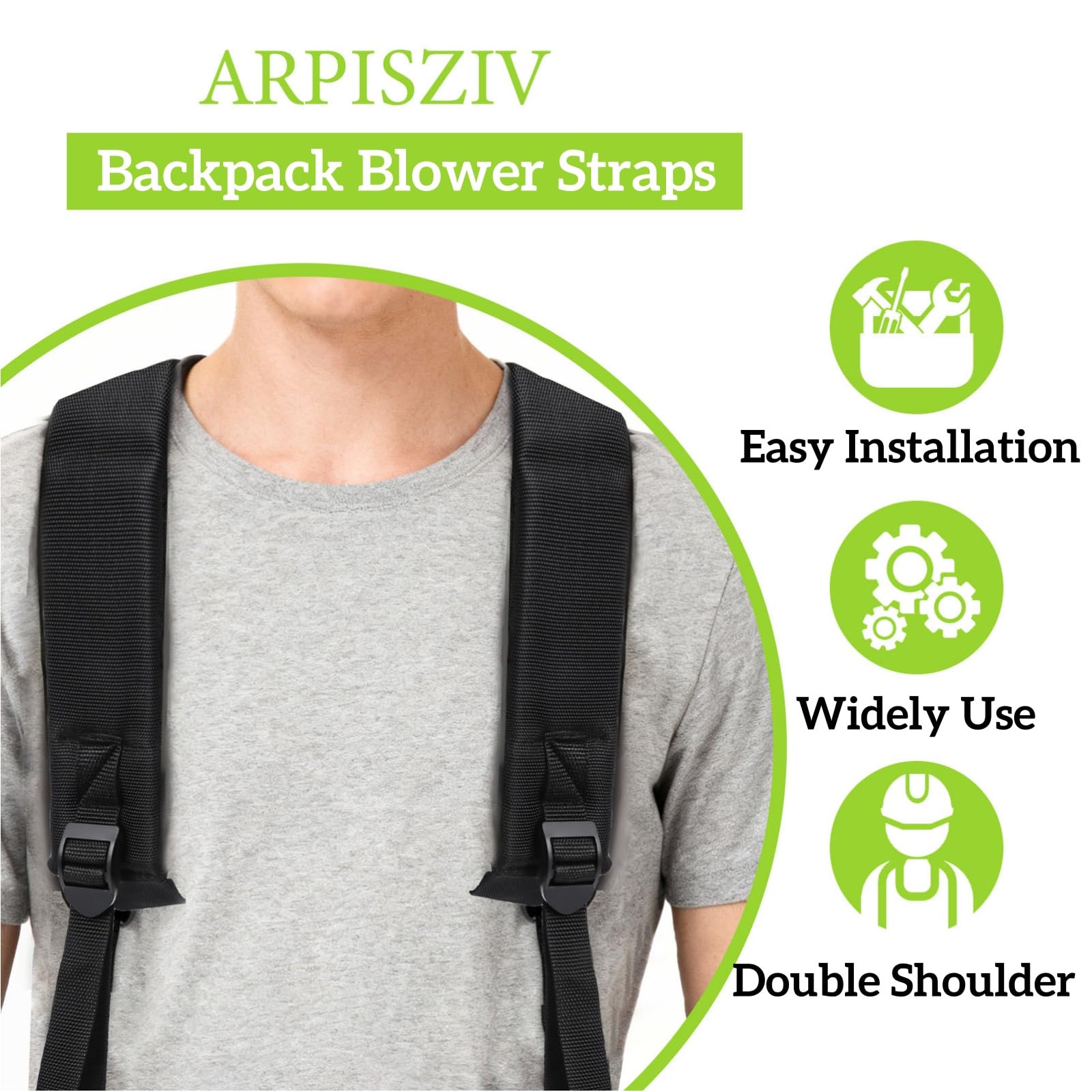 Arpisziv two-pack straps for Echo PB-500T offer padded support for extended use
