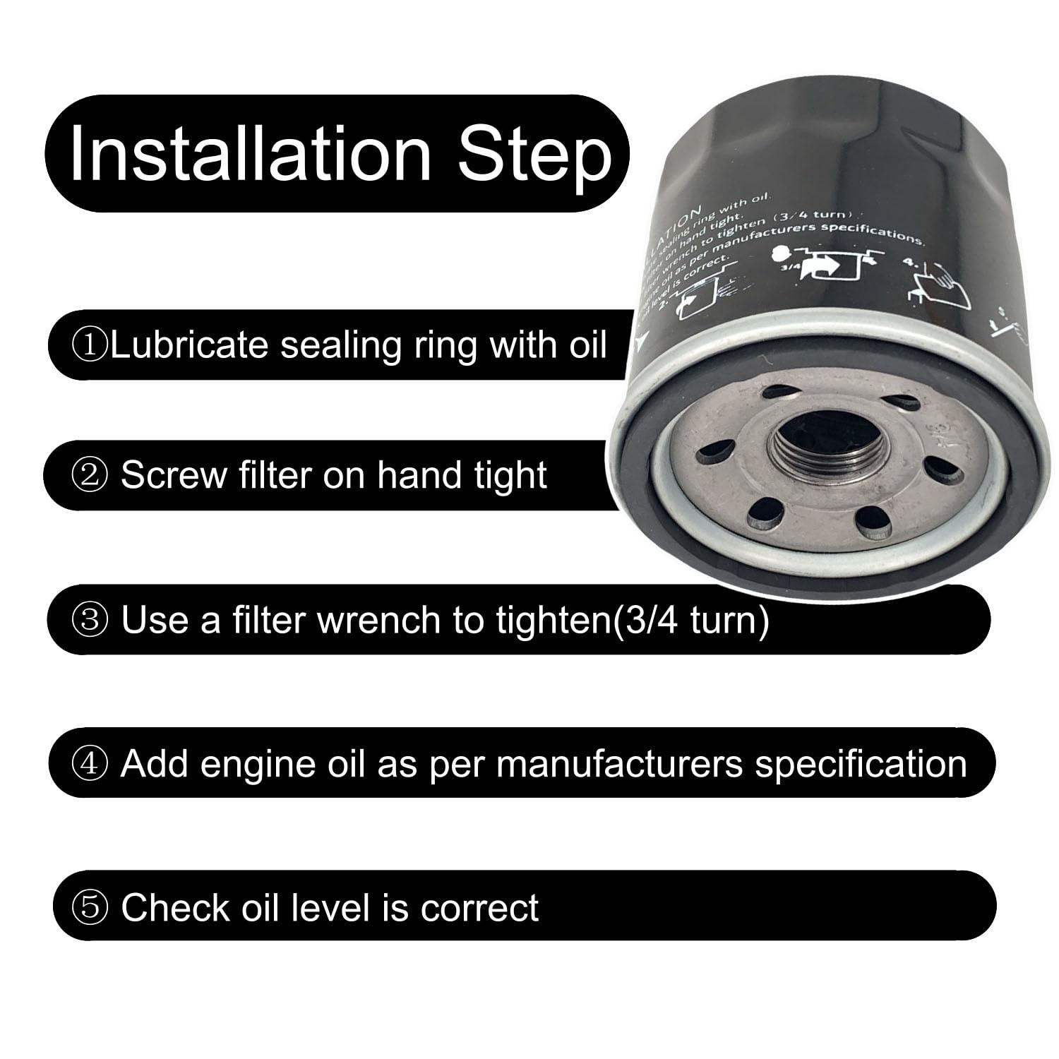 Arpisziv oil filter easy installation for maintenance tasks.