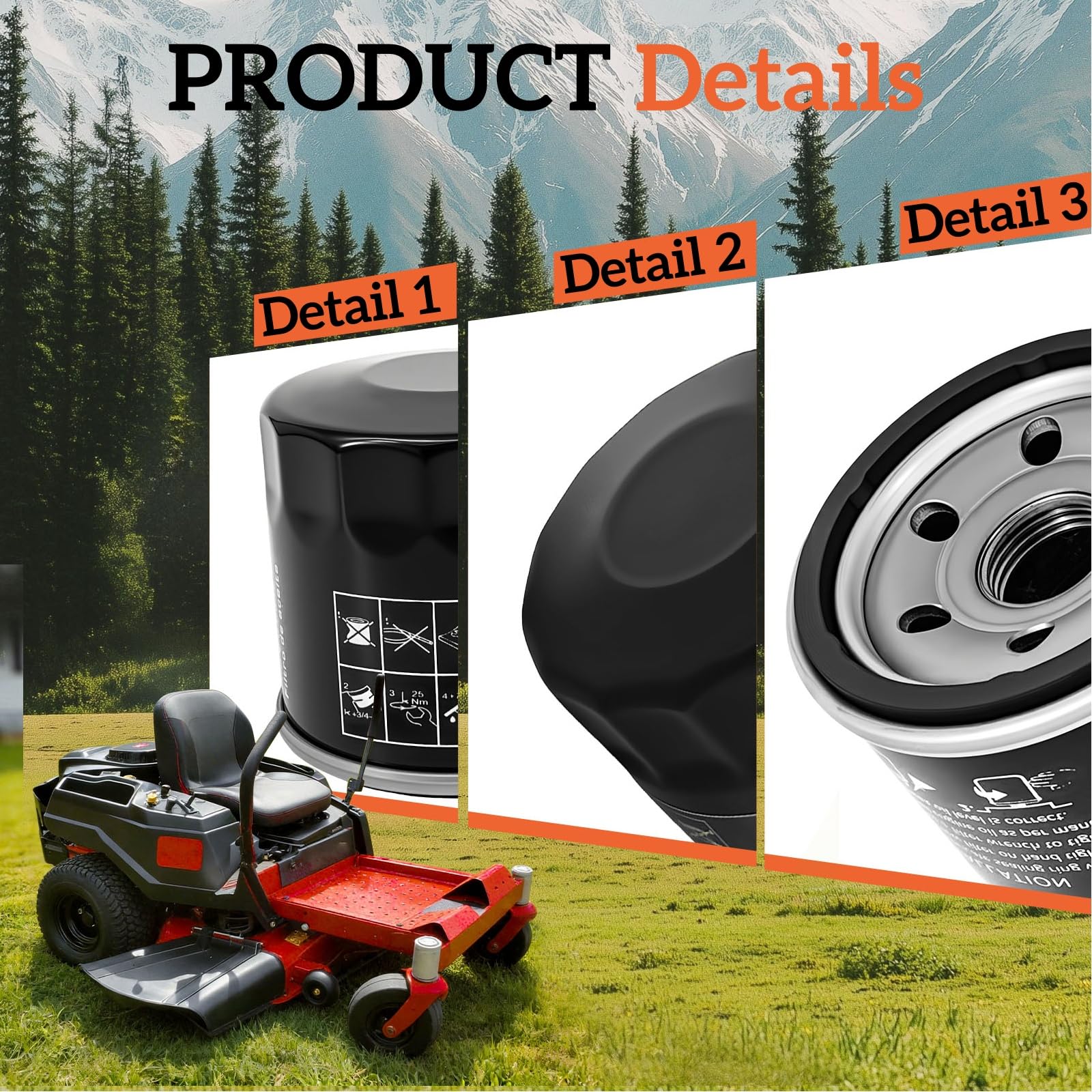 Arpisziv oil filter fits Toro engines 133-9973 and 139-0605.