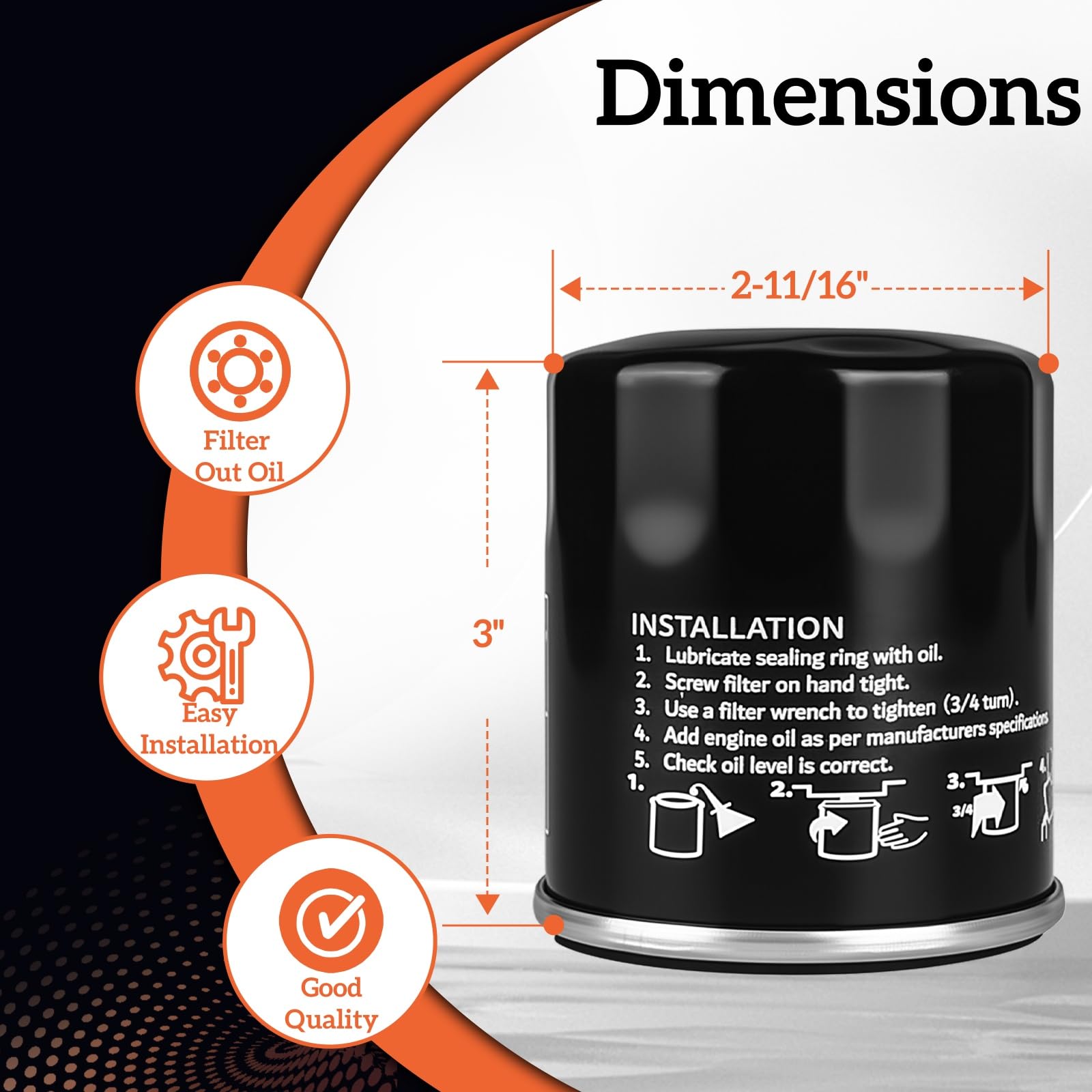 Arpisziv oil filter close-up, mesh and seal detail for reliability.