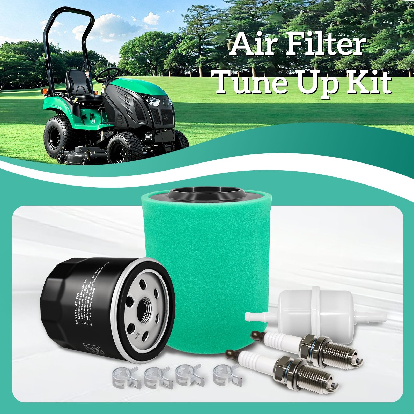 Arpisziv pre-filter and air filter ready for Kohler EZT models