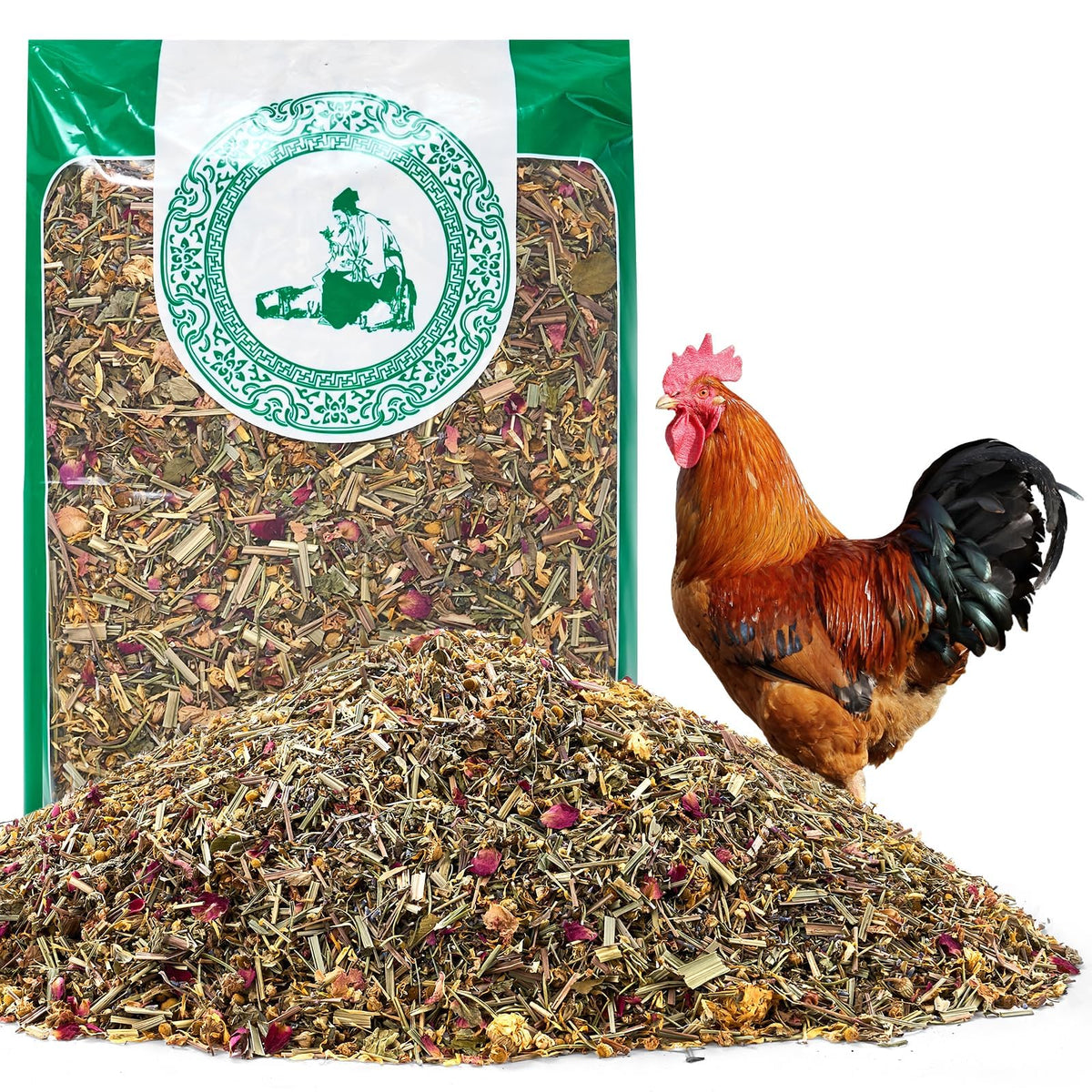 ARQRHTLY 53oz nesting herbs package for premium coop blend and lasting freshness.