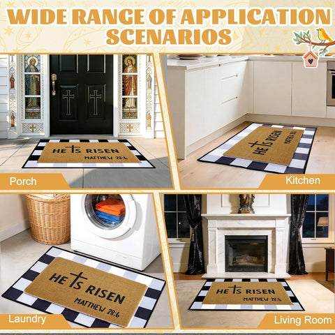 ARQRHTLY Easter verse mat offers meaningful curbside warmth for guests
