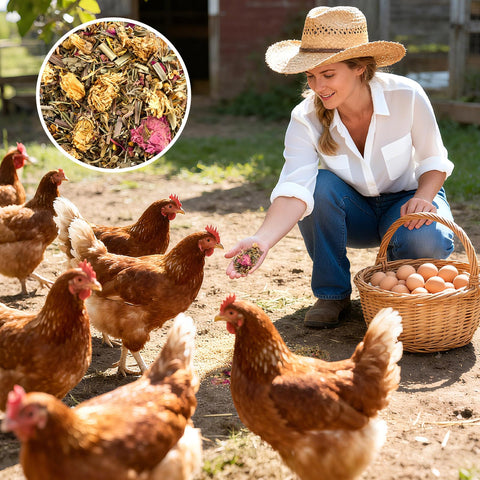 ARQRHTLY dust-bath-area-enhancement enhances coop enrichment with natural herbs.