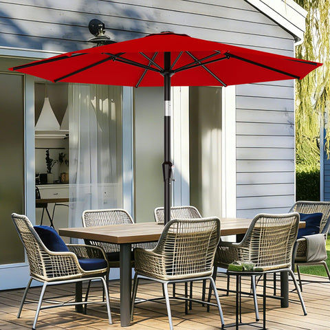 AreShark red umbrella crank tilt for quick sun-angle adjustments.