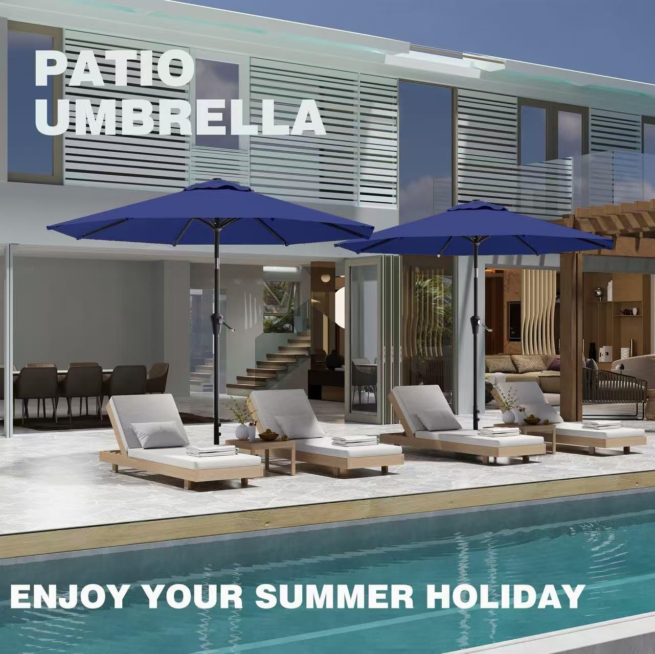 AreShark wide shade for market, garden, deck, and pool environments.