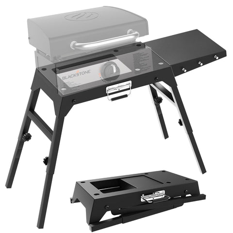 Arribueno foldable griddle stand with Blackstone fit—stable setup for outdoor cooking