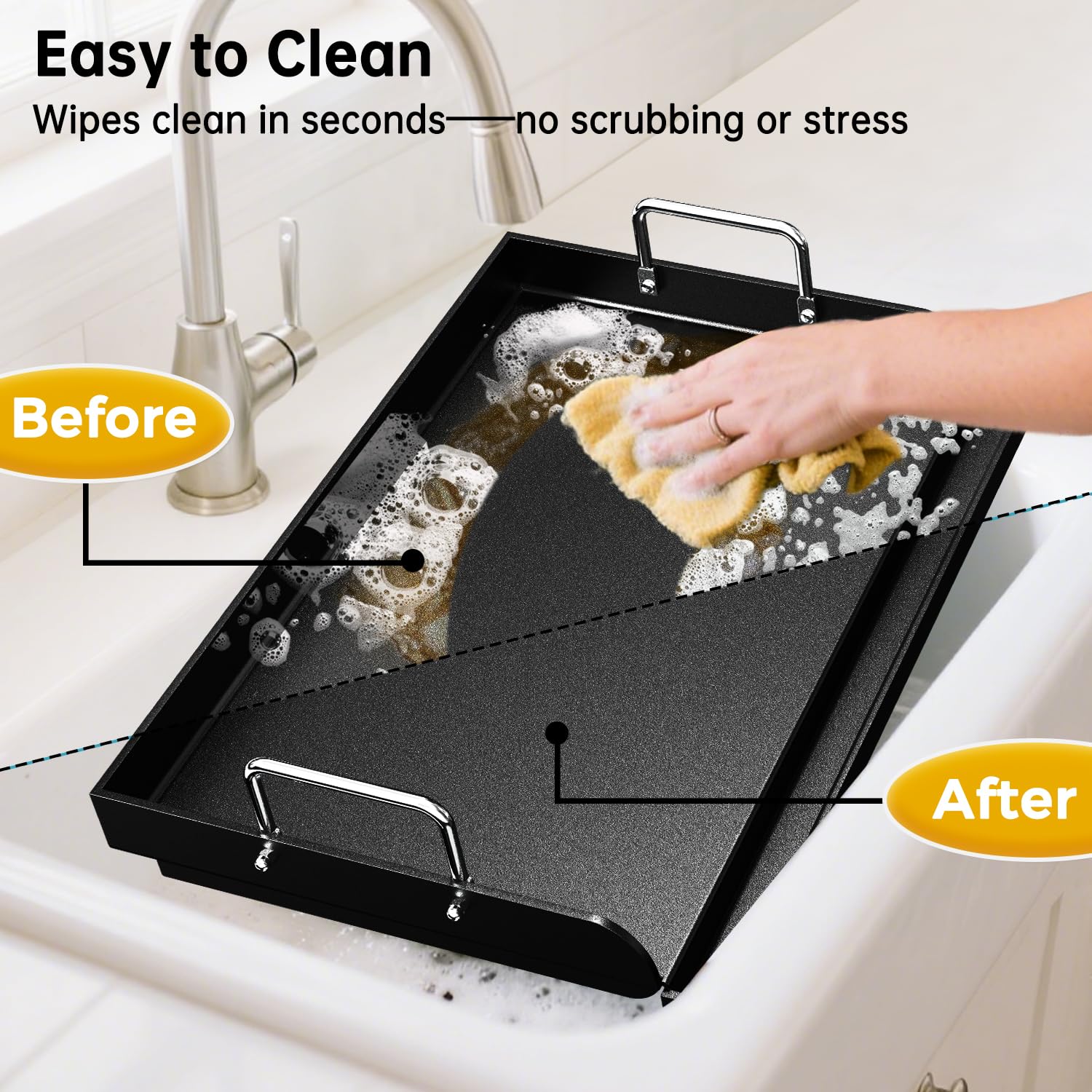 Arribueno outdoor-use friendly design is ideal for backyard cookouts, camping, and tailgating.