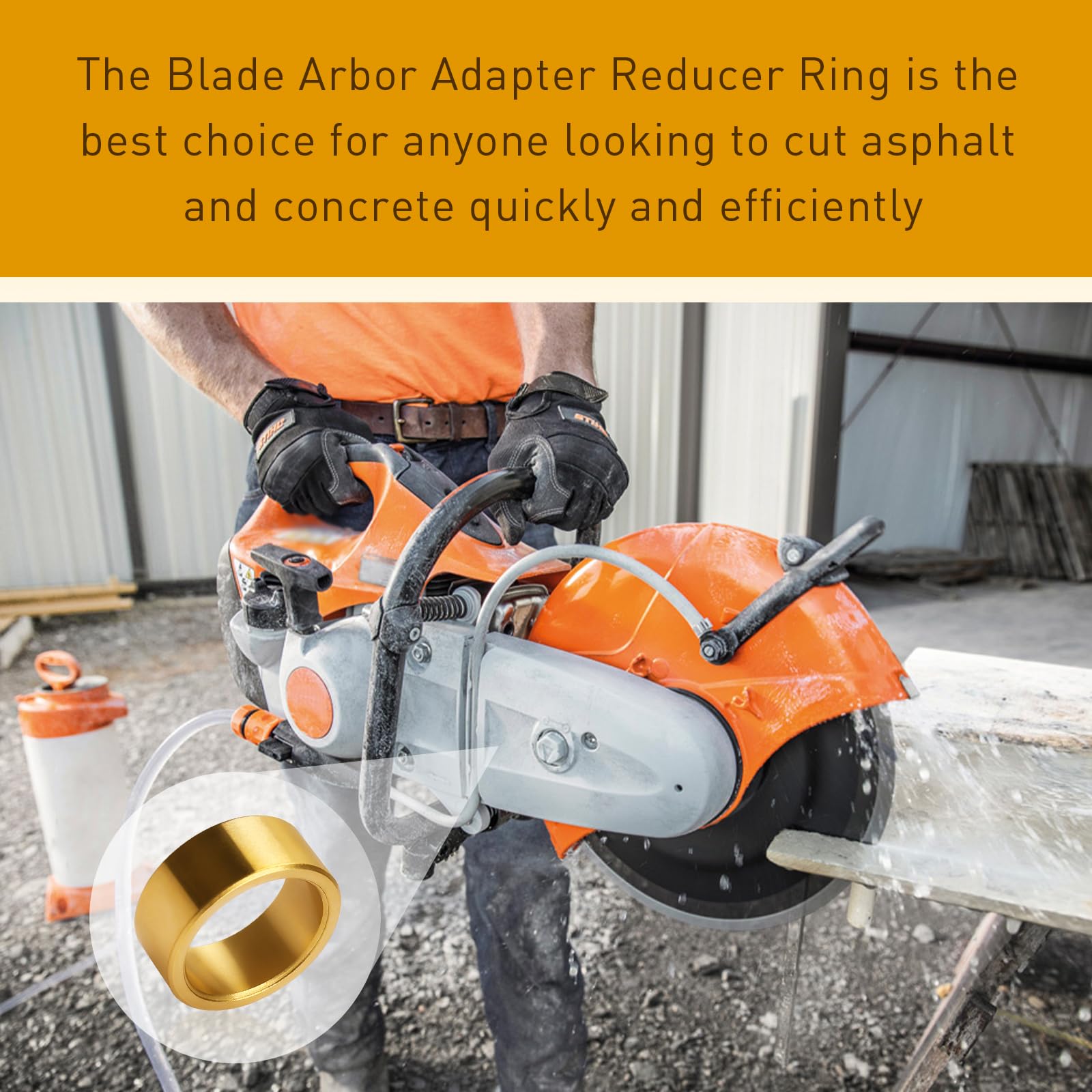 Ideal for concrete and asphalt cutting setups with compatible arbor rings from ArrogantF.
