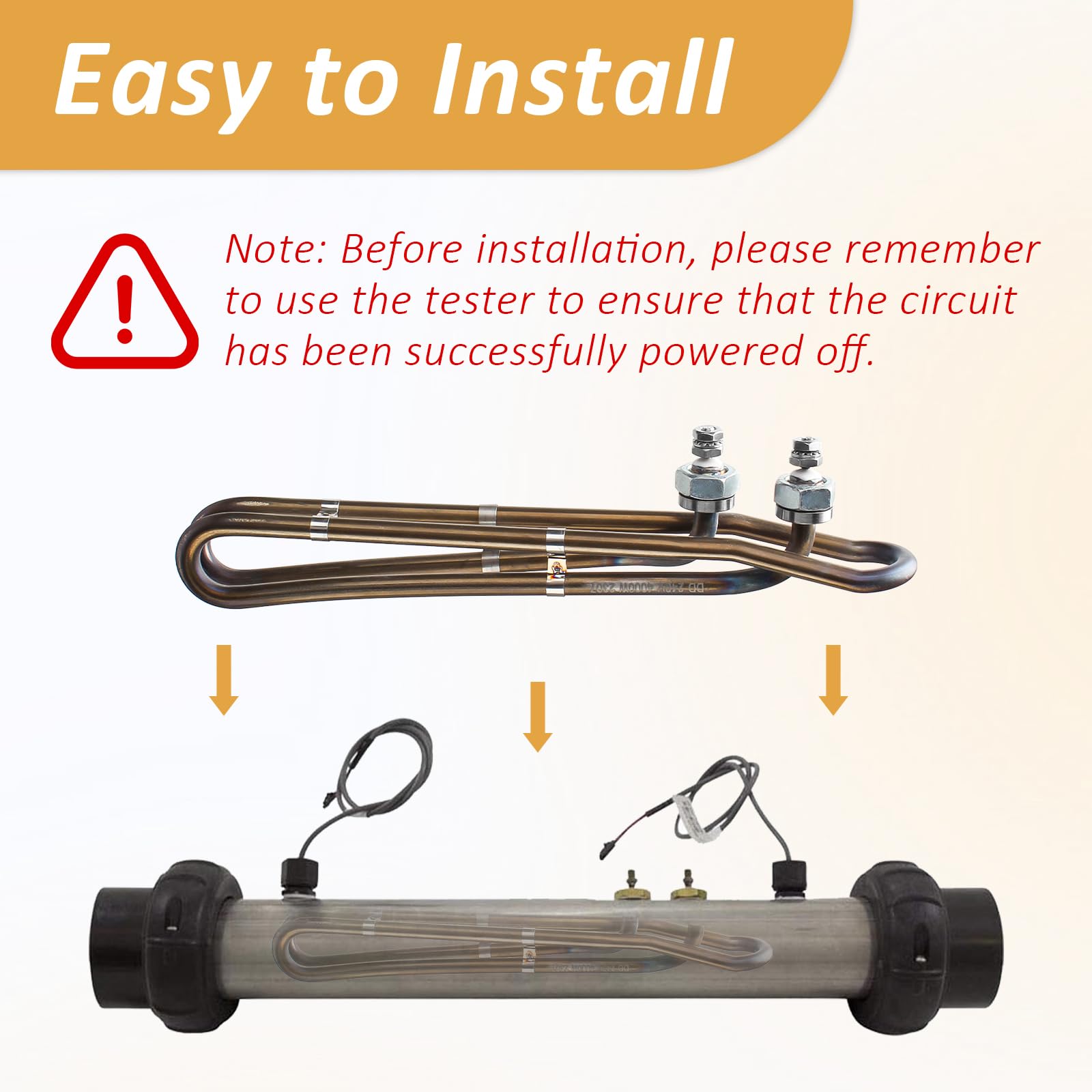 ArrogantF easy-install spa heater element for DIY replacement.