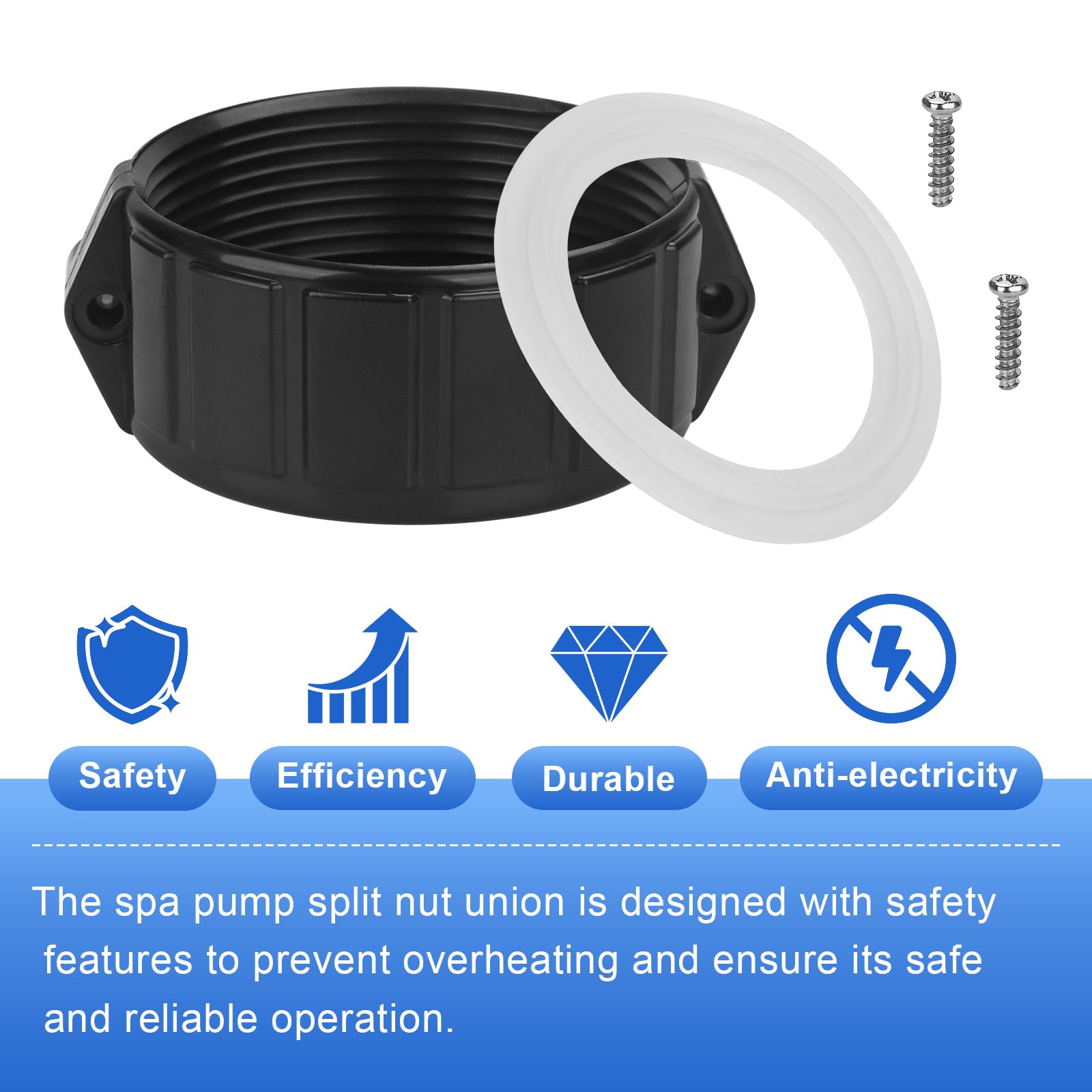ArrogantF Gecko compatible spa heater union for easy replacement.