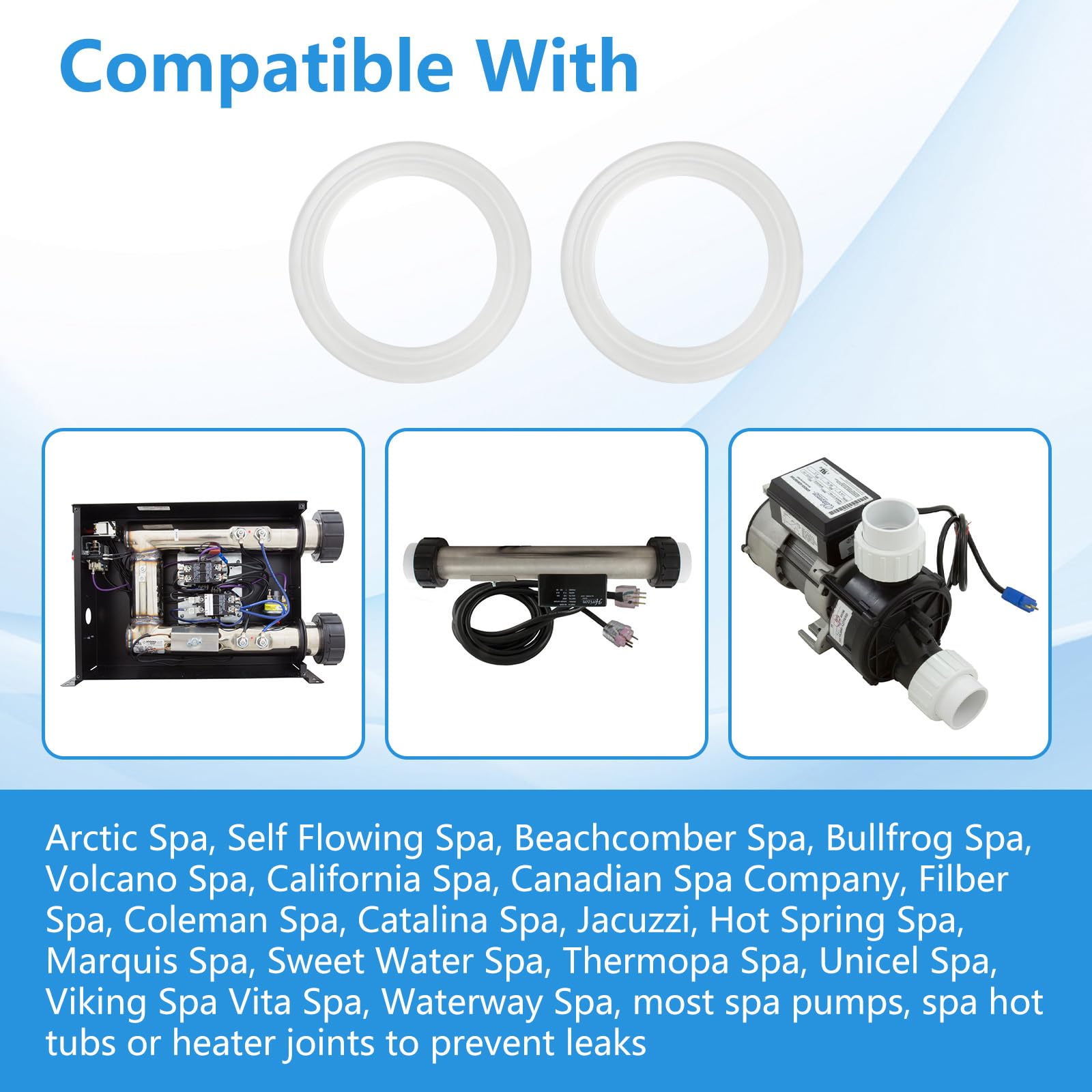 ArrogantF Gecko/Hydro Quip/Aeware-compatible spa gasket demonstrates broad compatibility