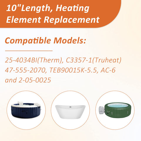 Pre-tested heating element to ensure dependable performance.