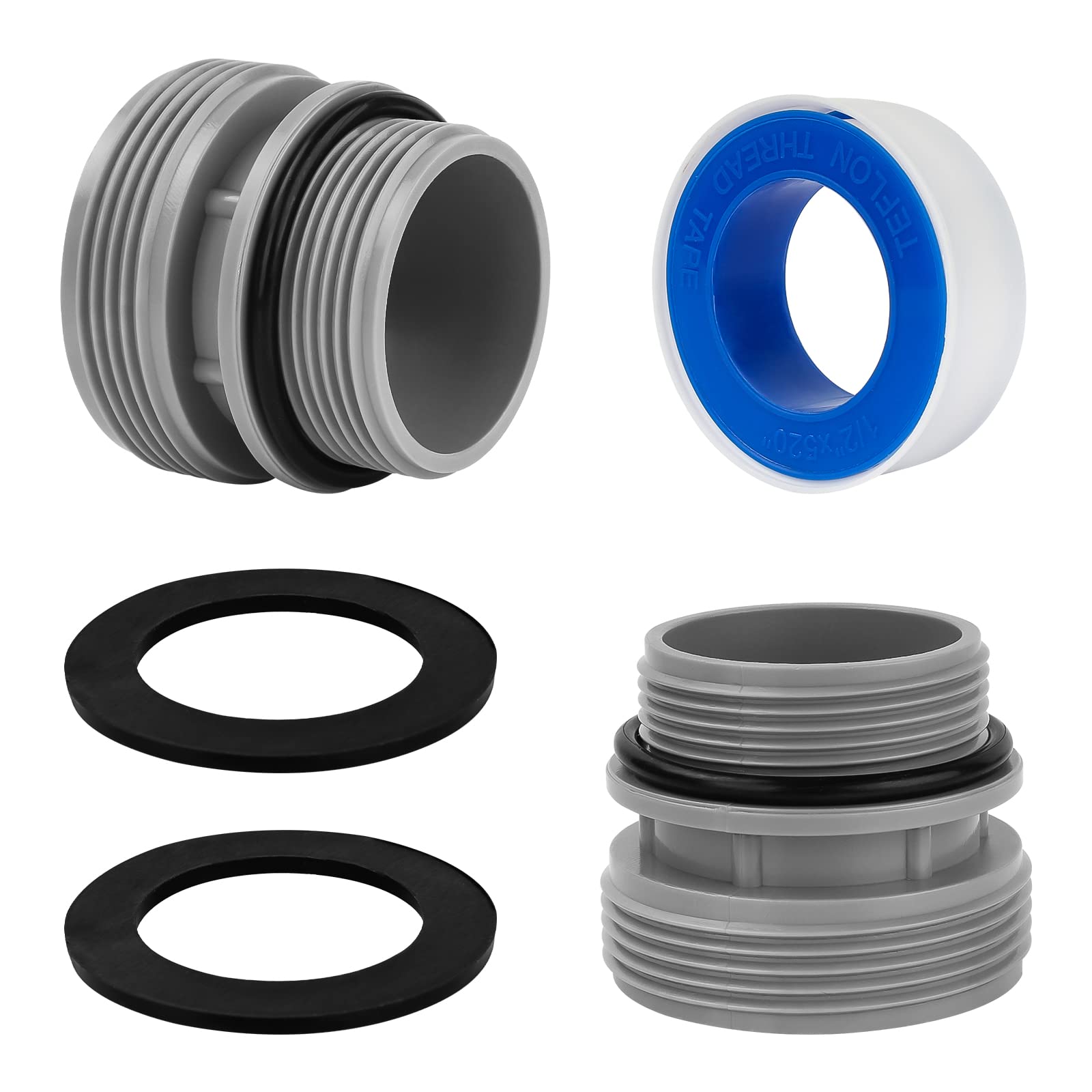 ArrogantF hose conversion kit close-up showing 40mm to one and half inch adapter for seamless pool connections.