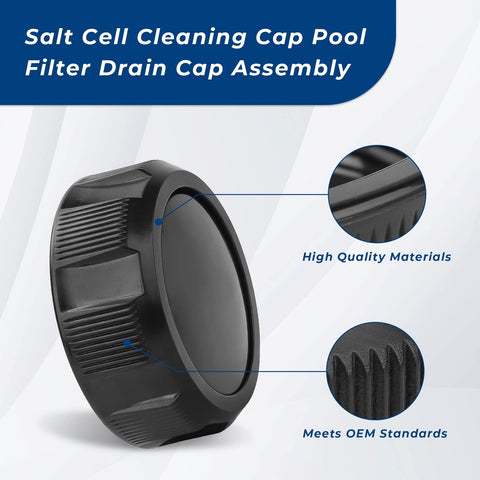 Simple installation steps shown with this drain cap assembly