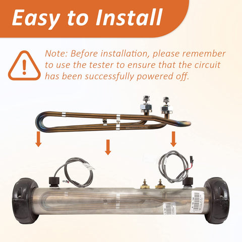 Power-off safety reminder for a secure installation.