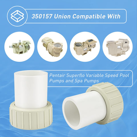 ArrogantF adapters included for precise, drop-in fit with Pentair unions.