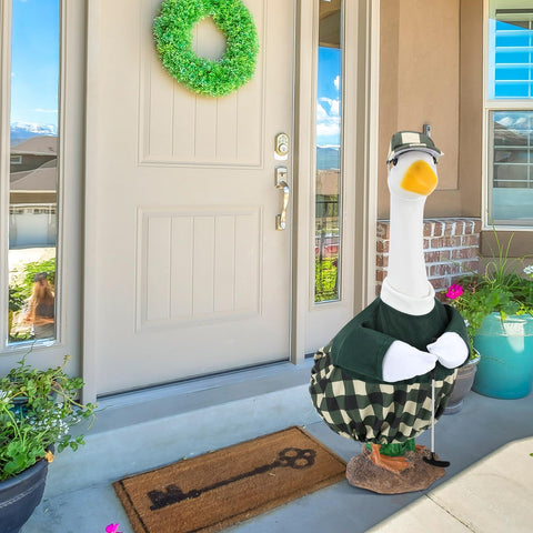 Arrowbash 23-inch goose outfit fits large statues with authentic detail.
