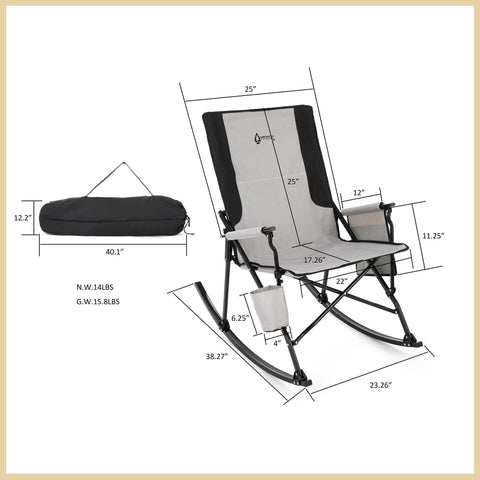600D waterproof canvas of ARROWHEAD OUTDOOR chair in outdoor light.