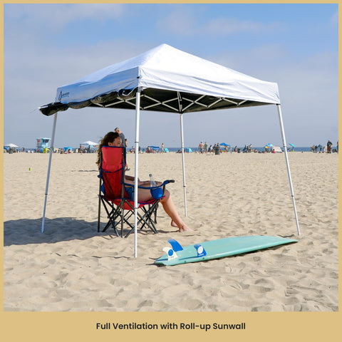 ARROWHEAD OUTDOOR 6x6 canopy guide ropes help secure the setup outdoors.