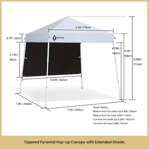 ARROWHEAD OUTDOOR 6x6 canopy quick setup saves time at events.