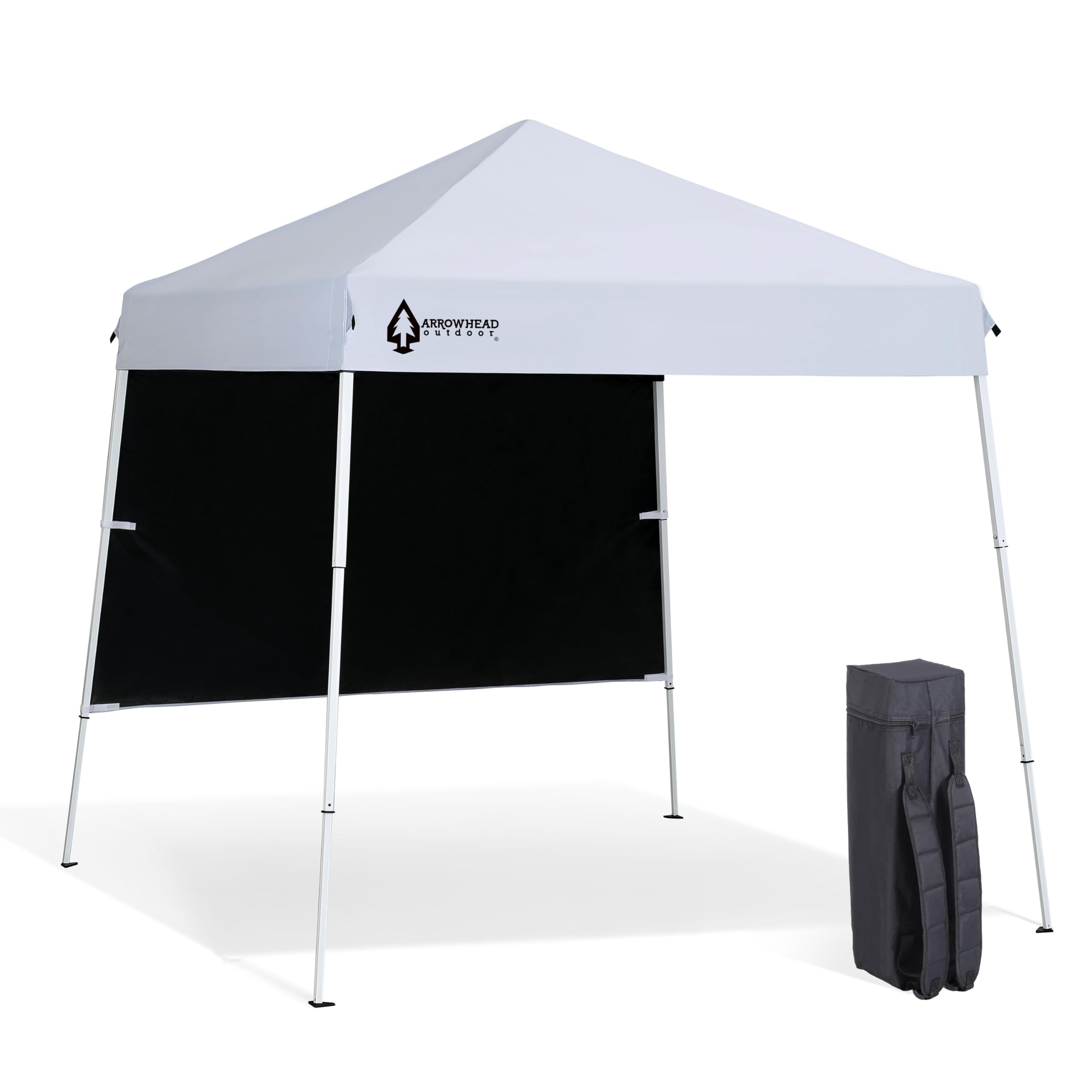 ARROWHEAD OUTDOOR 6x6 canopy sunwall provides extra shade and privacy.