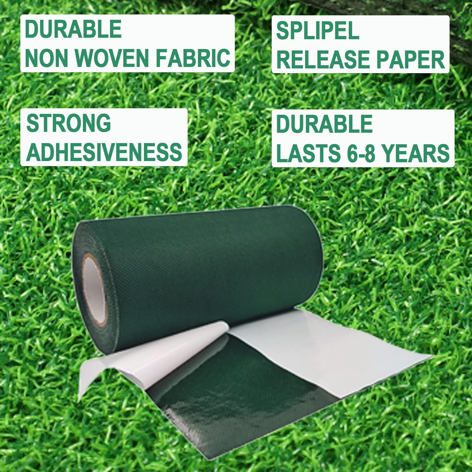 ARRYNTHEON Turf Tape seam setup, helps durable lawn joints.