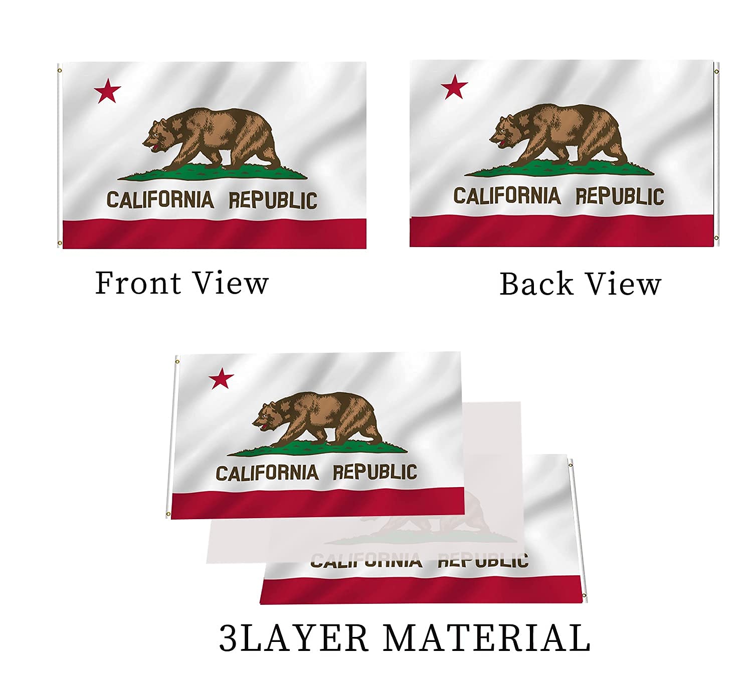 ARSOF flag features heavy-duty header and quadruple stitching for durability