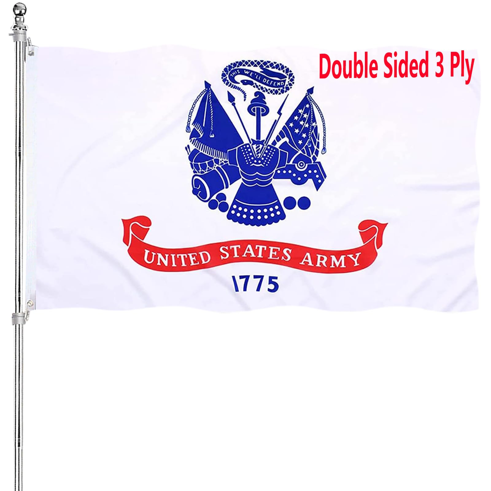 ARSOF double-sided US Army flag 3x5 for clear outdoor display