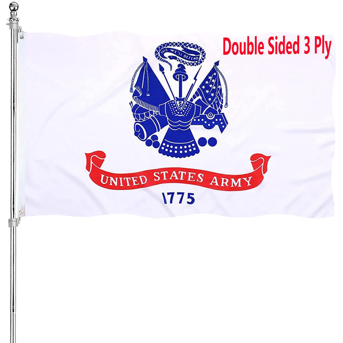 ARSOF double-sided US Army flag 3x5 for clear outdoor display