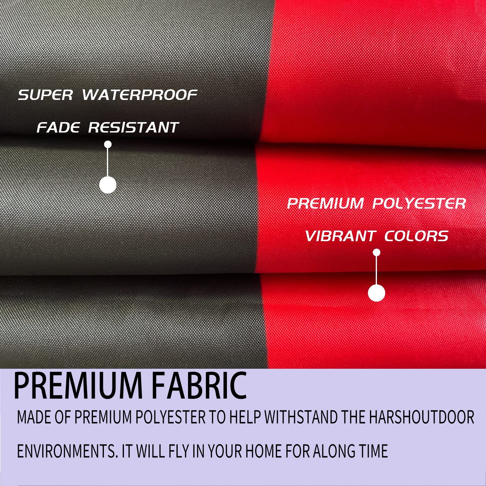 ARSOF flag with vibrant fade-proof colors staying bright in sunlight