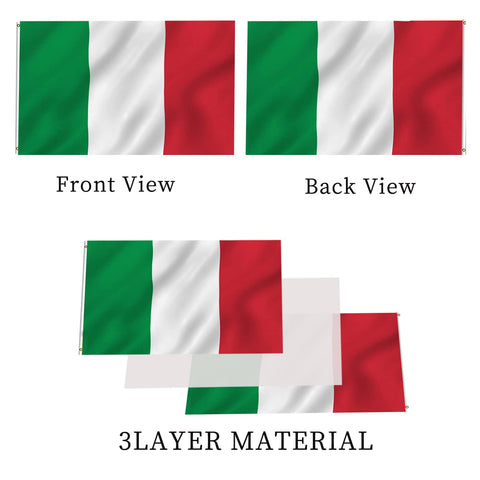 ARSOF Italy flag designed for outdoor use with vivid colors that resist fading