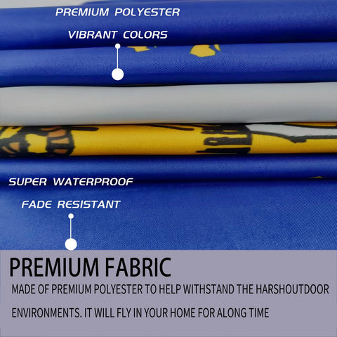 ARSOF flag stitching guards edges against fraying in windy conditions.