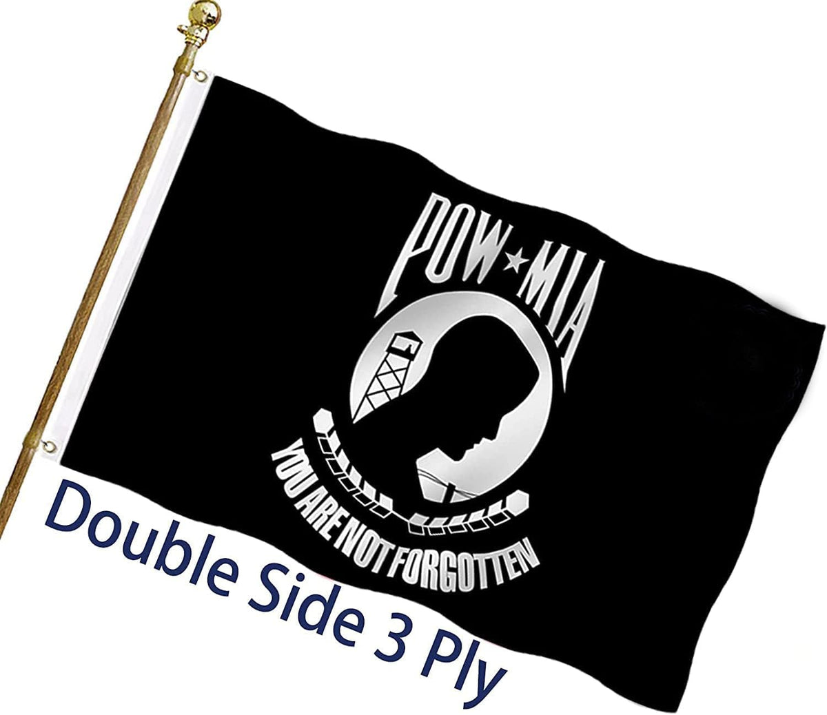ARSOF Pow Mia Flag 2x3 full view for outdoor memorial displays