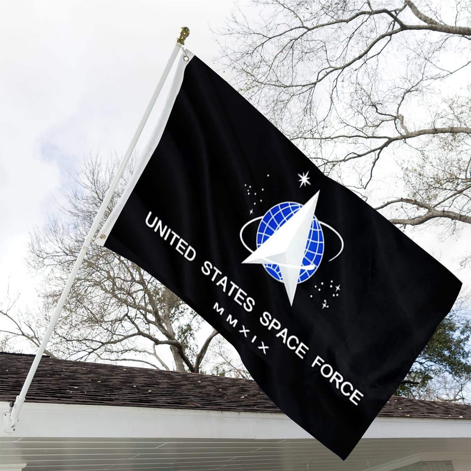ARSOF Space Force flag 3x5 back view with double-sided clarity for outdoor use