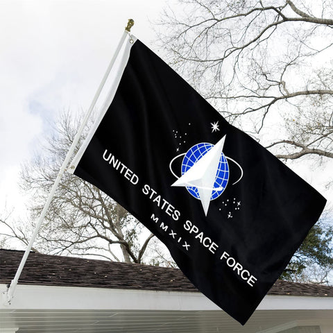 ARSOF Space Force flag 3x5 back view with double-sided clarity for outdoor use