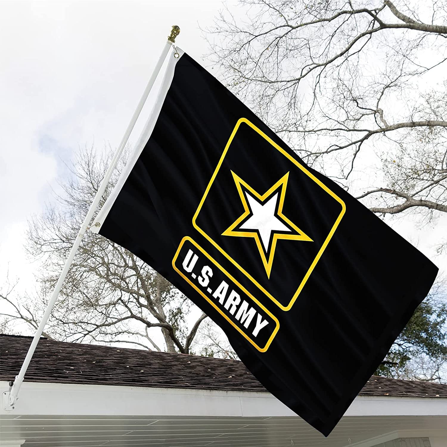 ARSOF US Army flag 3x5 back view shows the same vivid print.